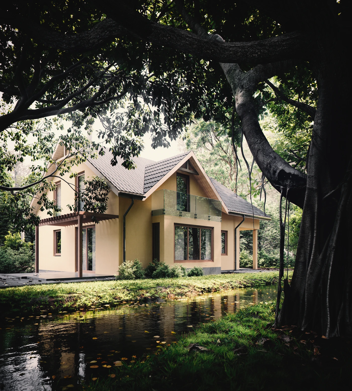 Exterior render by Archlane: backyard