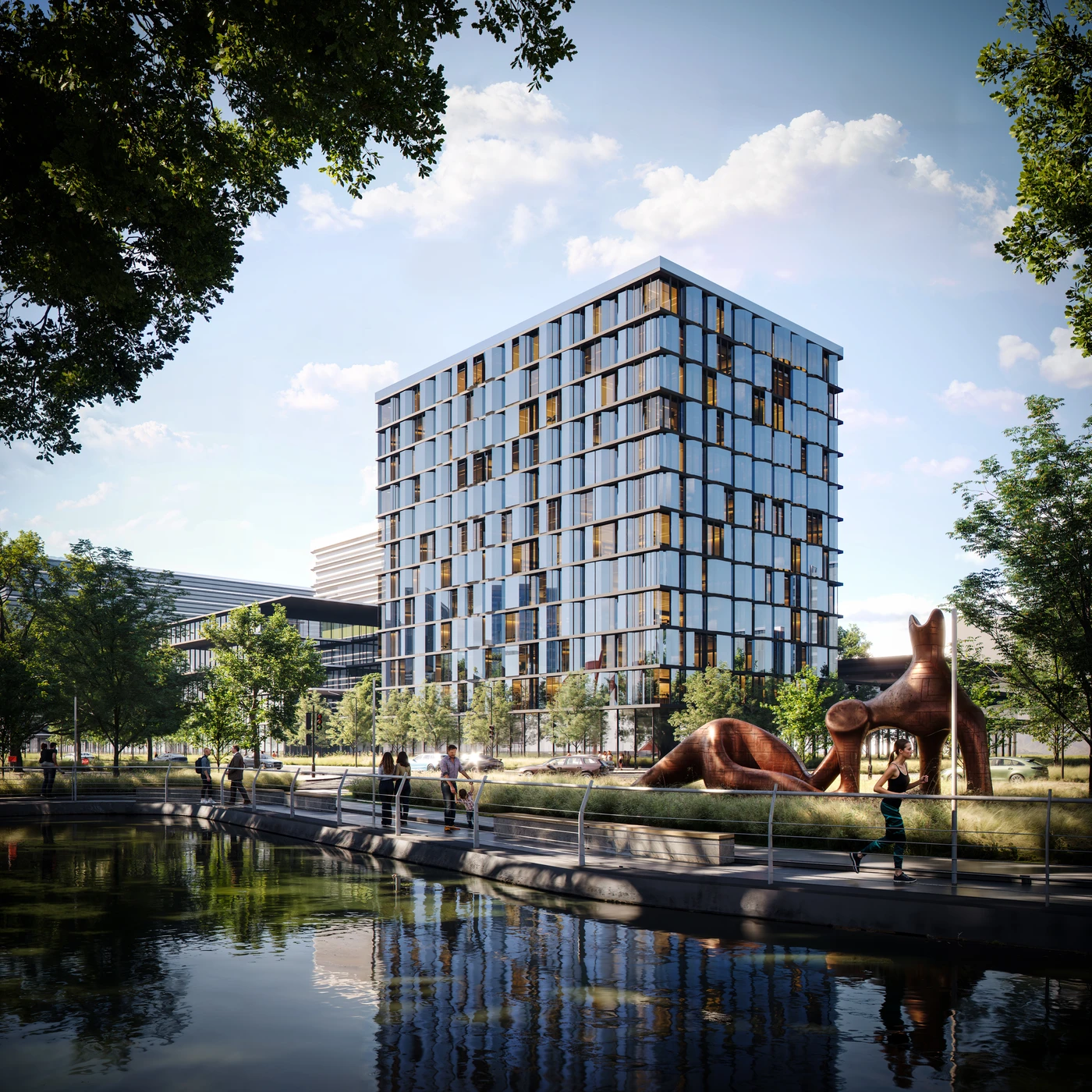 Exterior render by Archlane: office exterior