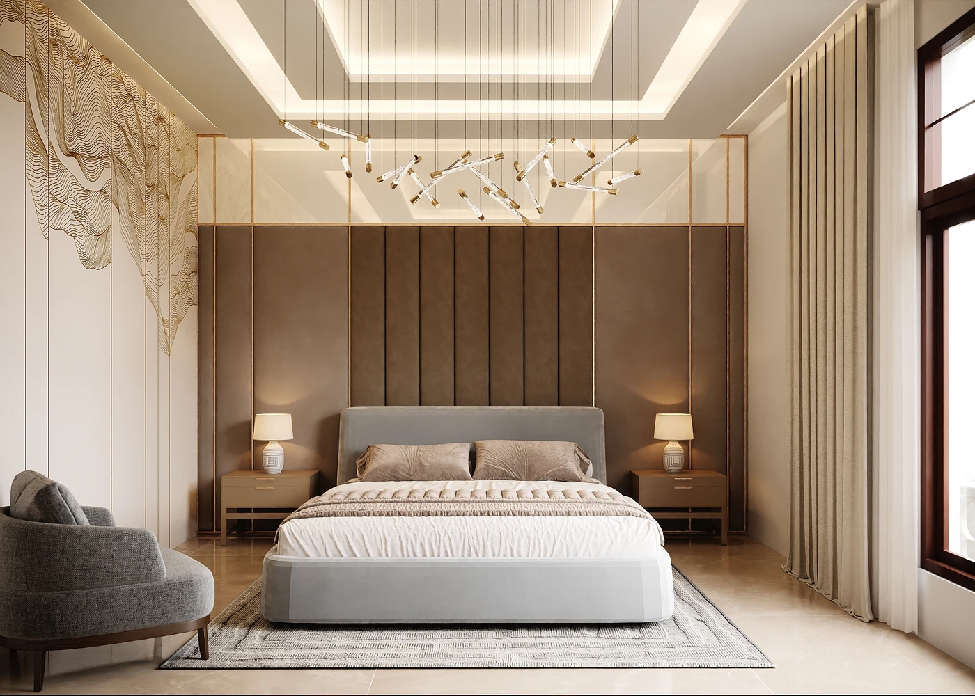 Interior render by Archlane: bedroom