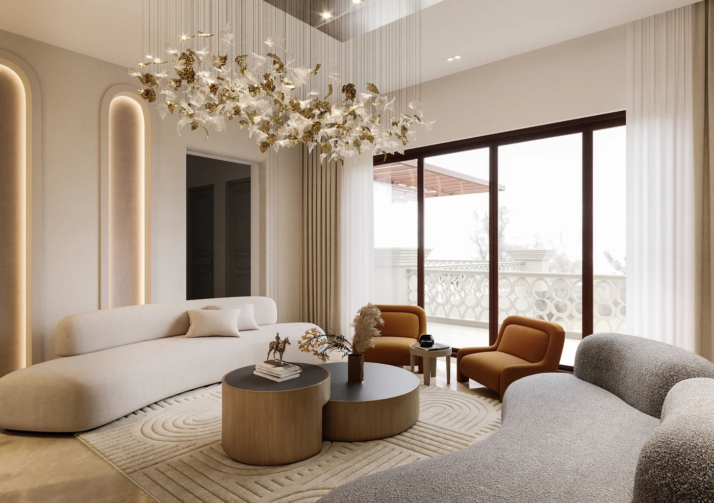 Interior render by Archlane: living room