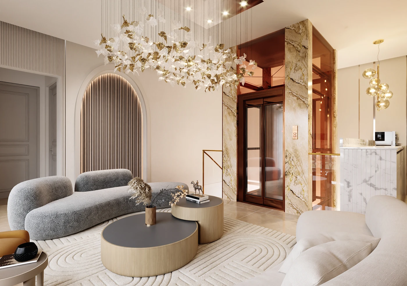 Interior render by Archlane: living room